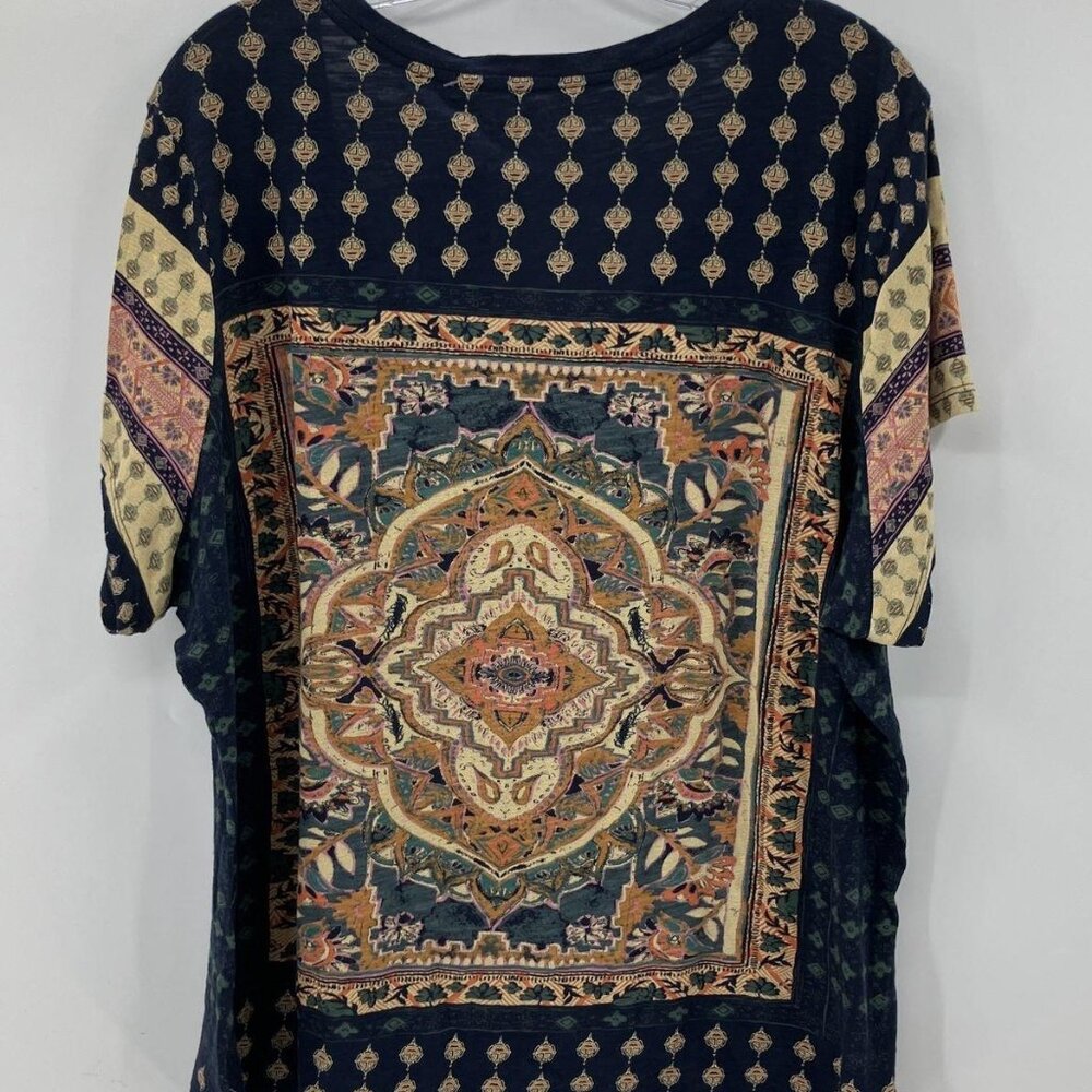 NWT Lucky Brand Persian Carpet women's top, size 3X - Picture 2 of 6